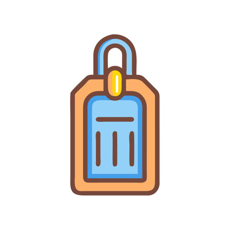 Iconic tag illustration with a simple design on blackのイラスト素材