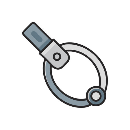 Grey hinged compass illustration on a black backgroundのイラスト素材