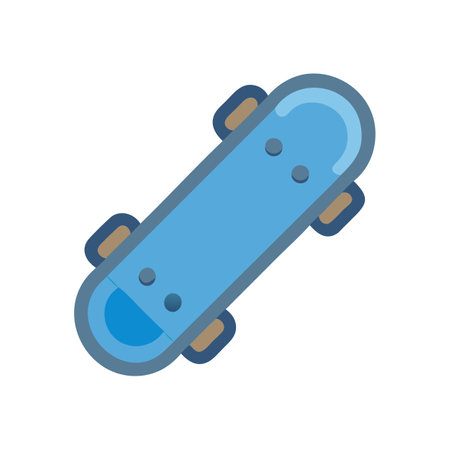 Isolated skateboard icon on black background in flat designのイラスト素材