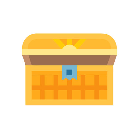 Cartoon treasure chest illustration for digital art and designのイラスト素材