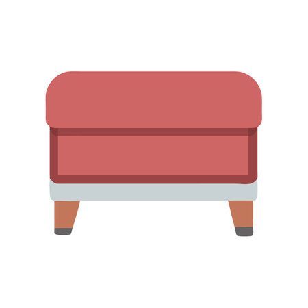 Stylized footstool against a black background with simple designのイラスト素材
