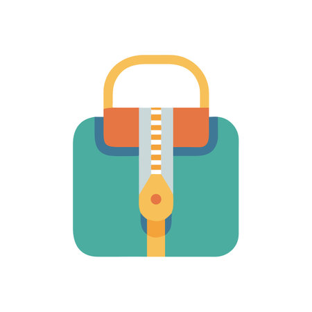 School bag flat icon isolated on white background for your web and mobile app designのイラスト素材
