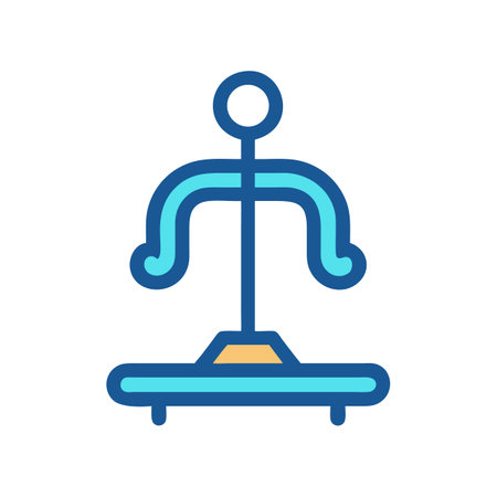 Stylized cartoon balance scale illustration on black background graphicのイラスト素材