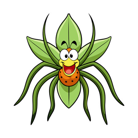 Cute cartoon plant monster character vector illustration artのイラスト素材