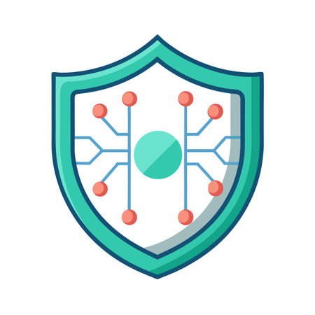 Digital data protection security shield for online networksのイラスト素材