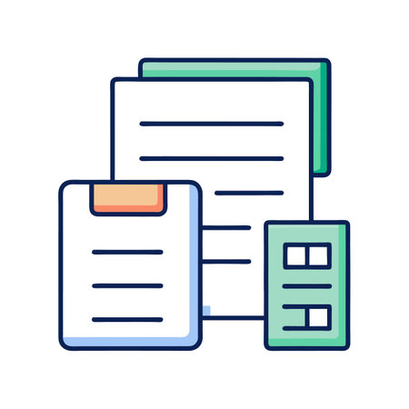 Stack of documents icon in flat design style formatのイラスト素材