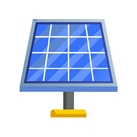 Isolated Solar Panel Illustration for Sustainable Energy Conceptsのイラスト素材