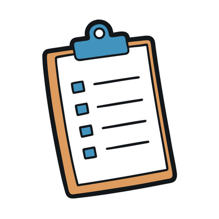 To-do list on a clipboard with check boxes illustrationのイラスト素材