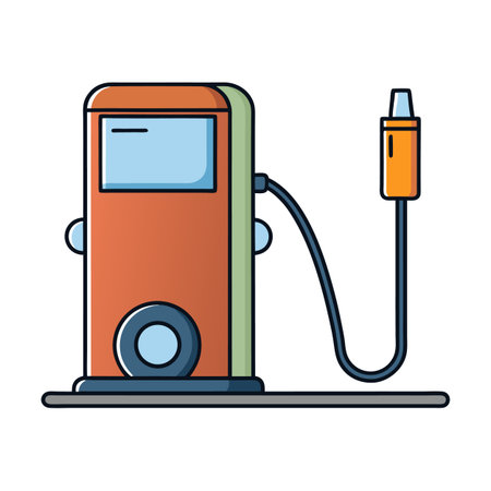 Isolated gas pump illustration for fuel industry needsのイラスト素材