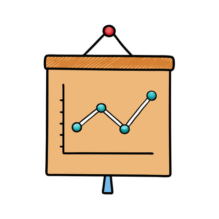Line graph display chart shows business growth and successのイラスト素材
