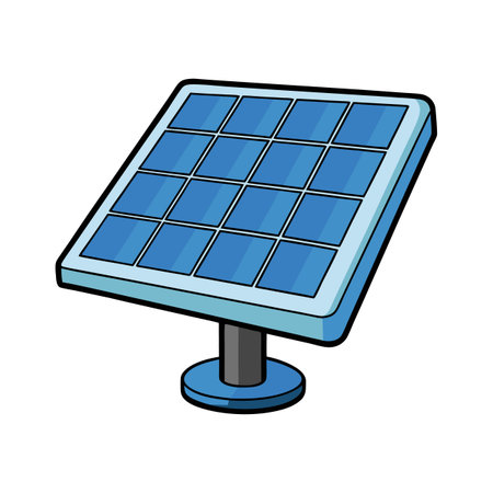 Solar panel illustration showing renewable energy source solution