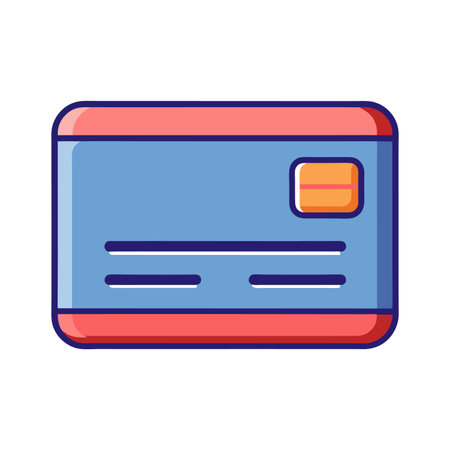 Stylized credit card illustration with blue and pink colorsのイラスト素材