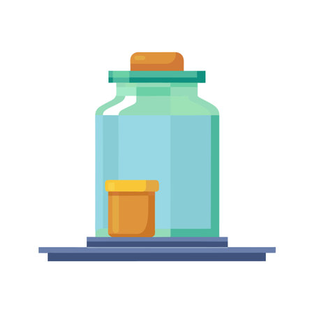 Conceptual flat vector illustration of a colorful bottle setのイラスト素材