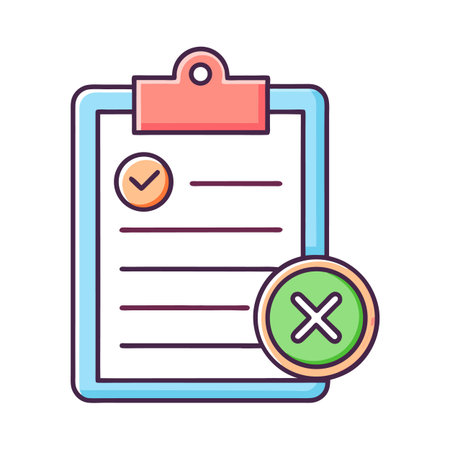 Task management clipboard with check mark and delete signのイラスト素材