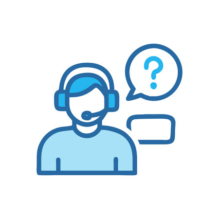 Customer service operator icon on black background illustrationのイラスト素材