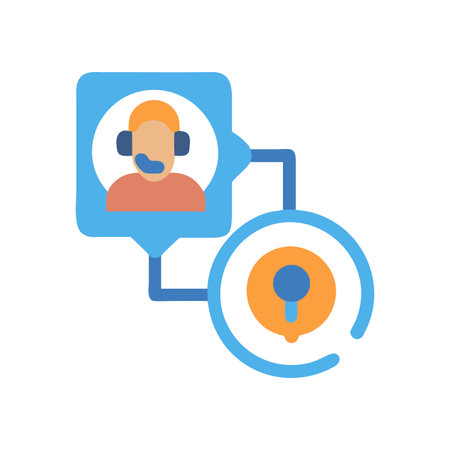 Customer support and feedback service using modern flat designのイラスト素材