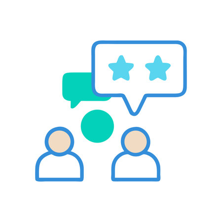 Customer feedback icons representing customer engagement and positive reviewsのイラスト素材