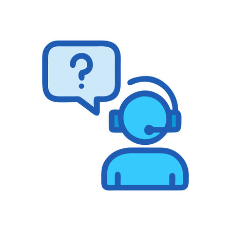 Help desk customer support icon with question mark symbolのイラスト素材