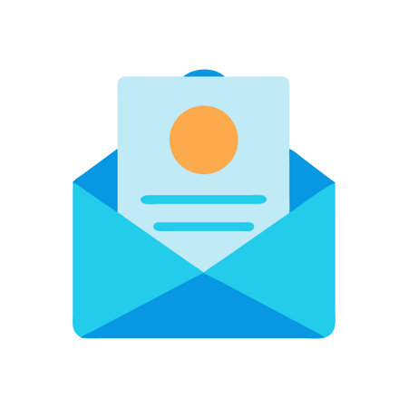 Envelope with a letter in flat design styleのイラスト素材