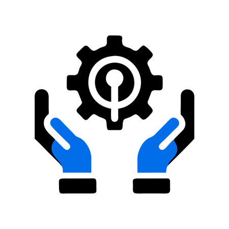 Pointing hands illustration in flat style, indicating directionのイラスト素材