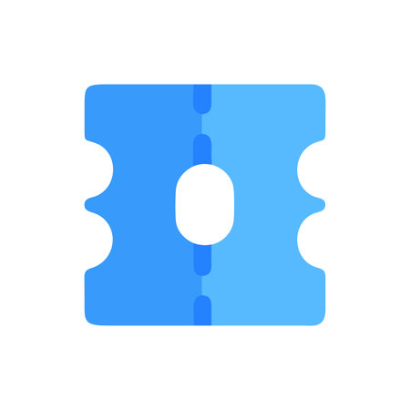 Blue ticket icon on black background vector illustration designのイラスト素材