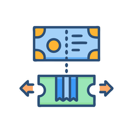 Money transfer icon showing movement between funds and accountのイラスト素材