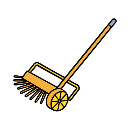 Vector Illustration of push broom icon design elementのイラスト素材
