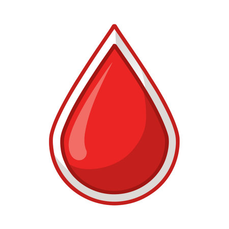 Isolated red blood drop illustration for medical or health related stock imageryのイラスト素材