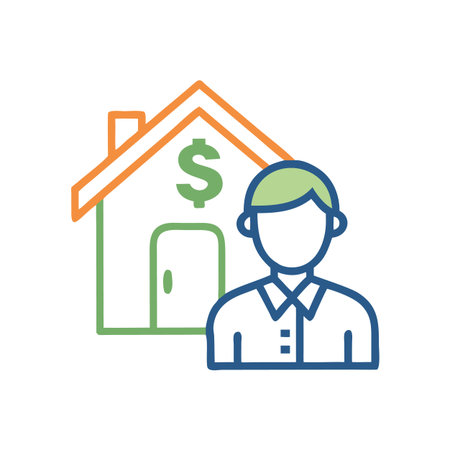 Financial Advisor Helping with Real Estate Investment and Loansのイラスト素材