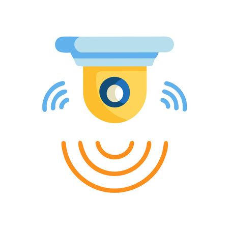 Security Camera Icon Illustration for Surveillance Conceptのイラスト素材