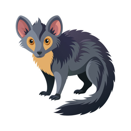 Cartoon Bush Baby Illustration on White Background Stock Photo for Designのイラスト素材