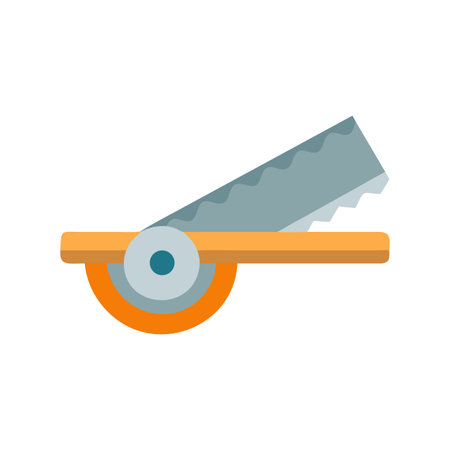 Stylized illustration of a circle cutter tool on a black background for creative designのイラスト素材