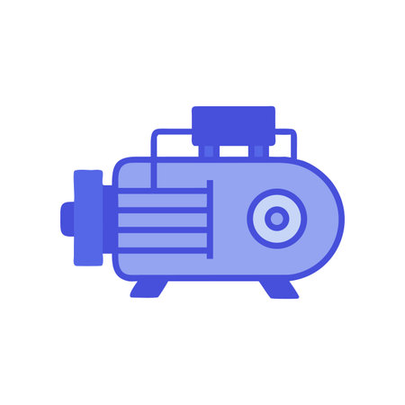 Illustration of a generic water pump on a black background for engineering designsのイラスト素材