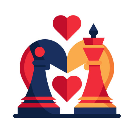 Chess Love: A strategic game of love and partnershipのイラスト素材