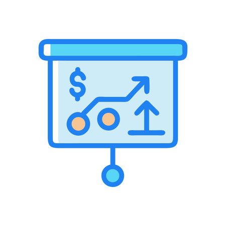 Financial growth presentation with dollar sign and upward arrows, business strategyのイラスト素材