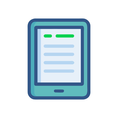 Digital tablet vector design depicting documents or information in a simple styleのイラスト素材