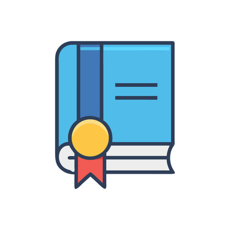 Award-Winning Book Illustration: Symbol of Achievement in Education and Literatureのイラスト素材