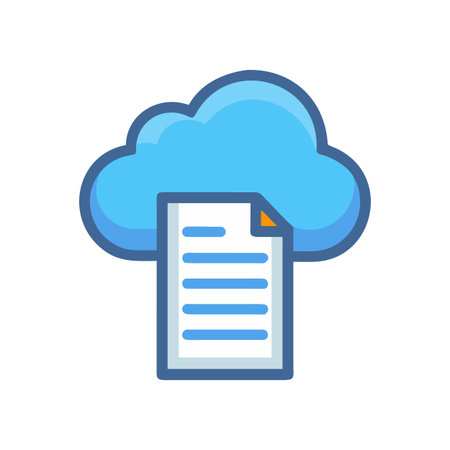 Cloud data storage file illustration representing cloud computing and data transferのイラスト素材