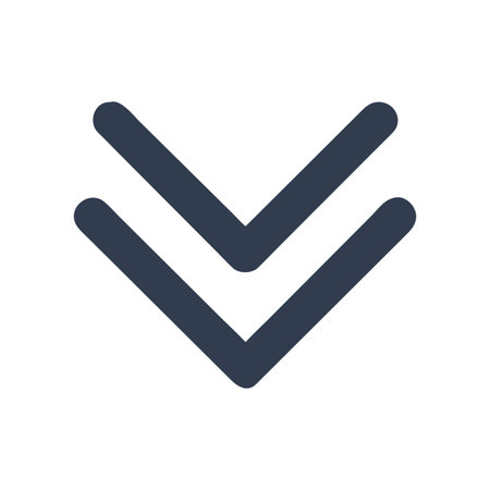 Two Dark Blue Chevron Arrows Pointing Down Centered on Black Backgroundのイラスト素材