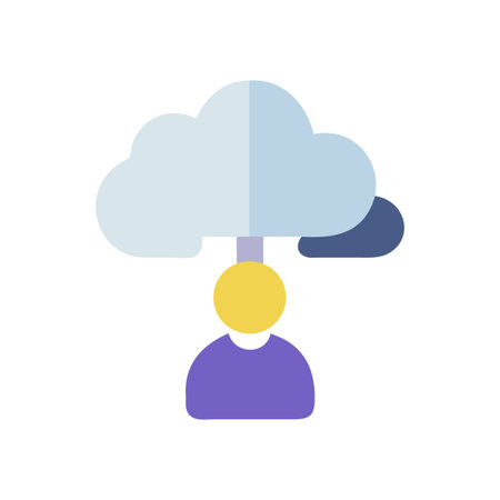 Cloud computing user avatar concept for data access and connection securityのイラスト素材