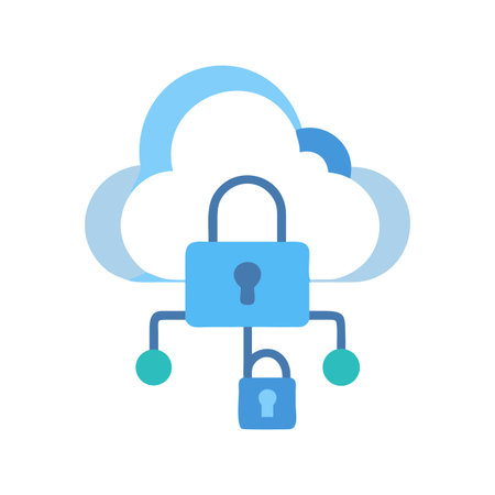 Secure Cloud Storage System with Data Protection and Privacy Concept Illustrationのイラスト素材