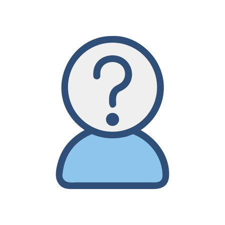 Iconic representation of a question mark inside a human head on black backgroundのイラスト素材