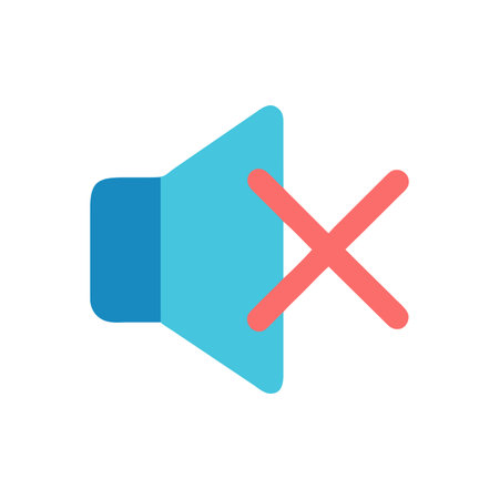 Mute speaker icon with a red cross on a black background illustrationのイラスト素材