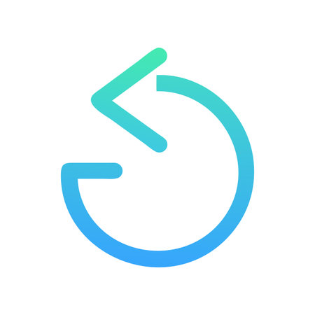 Abstract reset icon with gradient of blue and green on black backgroundのイラスト素材