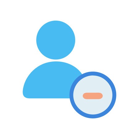 User removal icon in flat design style representing account managementのイラスト素材