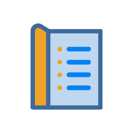 Digital illustration of a folder with bullet points on a black backgroundのイラスト素材