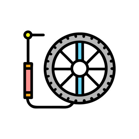 Minimalist illustration featuring a gear, bar and a dot in a black backgroundのイラスト素材