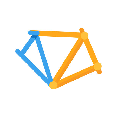 Abstract geometric shape comprised of lines and circles in a modern design.のイラスト素材