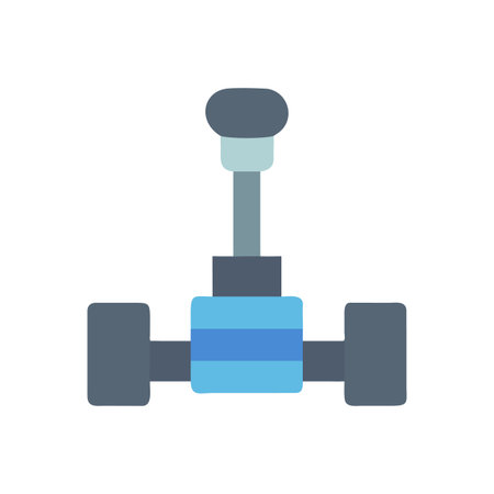 Minimalist flat design of a control stick or simple gear shift lever illustrationのイラスト素材