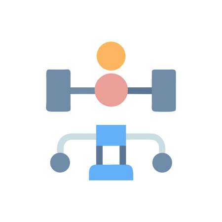 Flat vector flowchart diagram showing data connections on a black background illustrationのイラスト素材